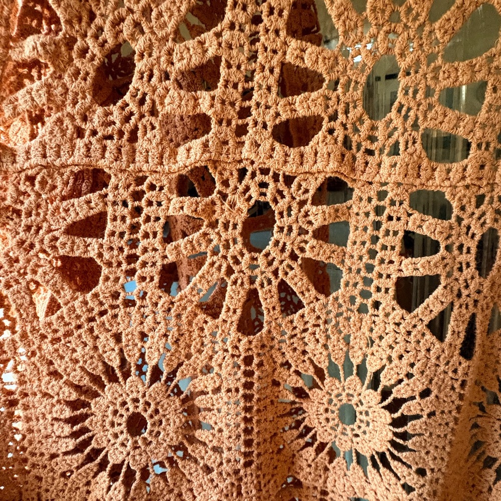 Love Riche Crochet Openwork Cardigan in Orange - Picture 7 of 7